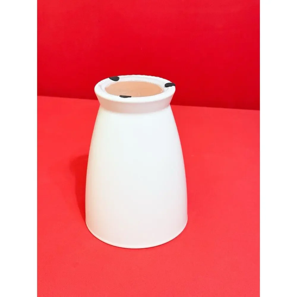 5x6.5”  White Ceramic Flower Orchid Pot